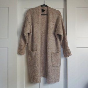 New Look Tan & Cream Long Cardigan
